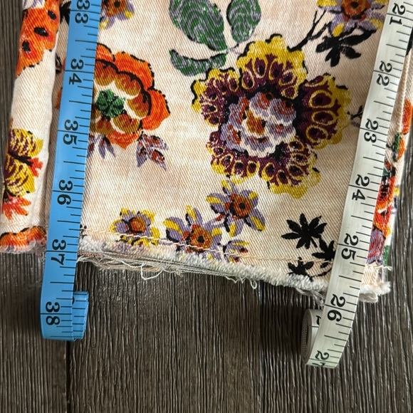 Pilcro Anthropologie Floral Print High Rise Cigarette Jeans - Picture 9 of 9